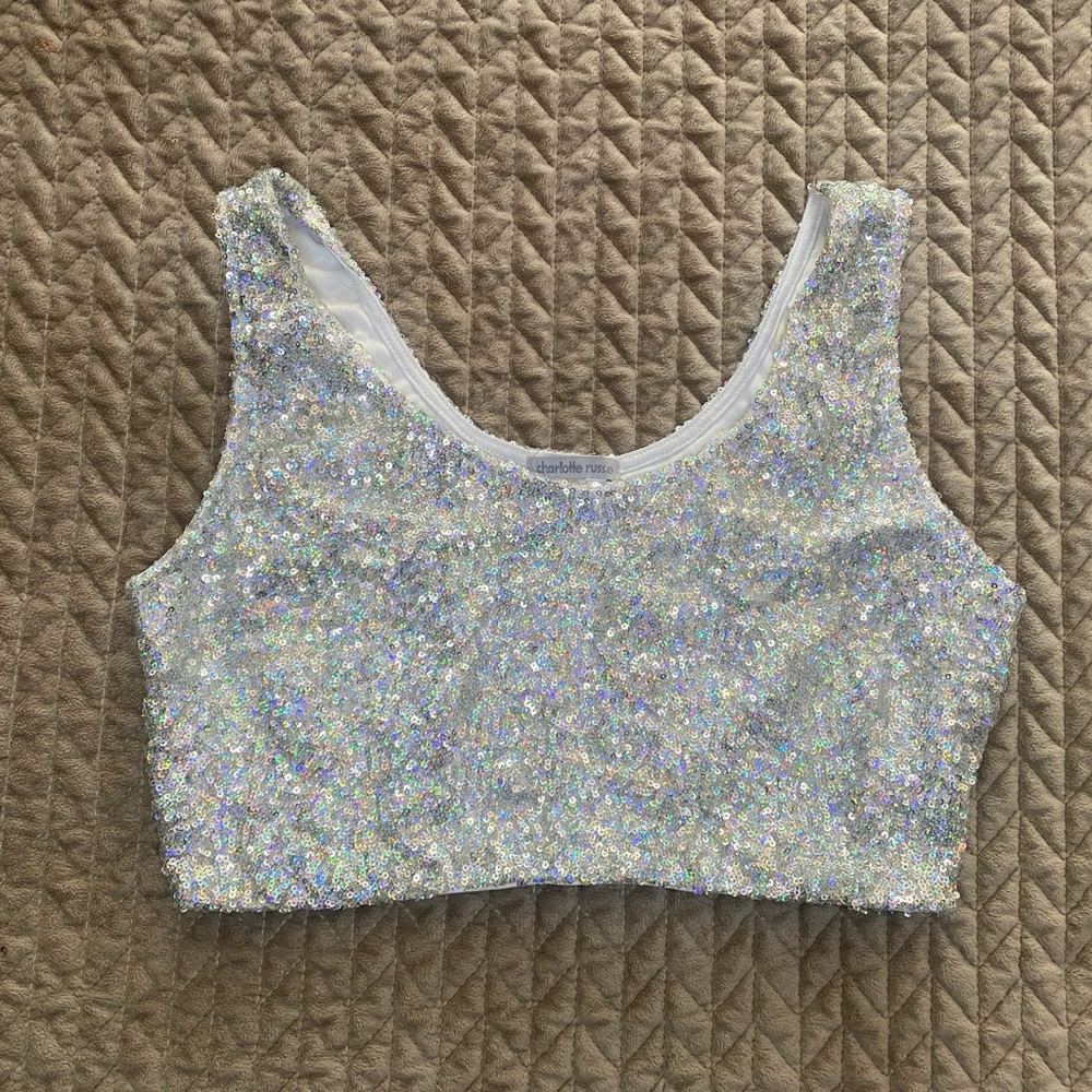 Women's Charlotte Russe Sequin Top Sz L